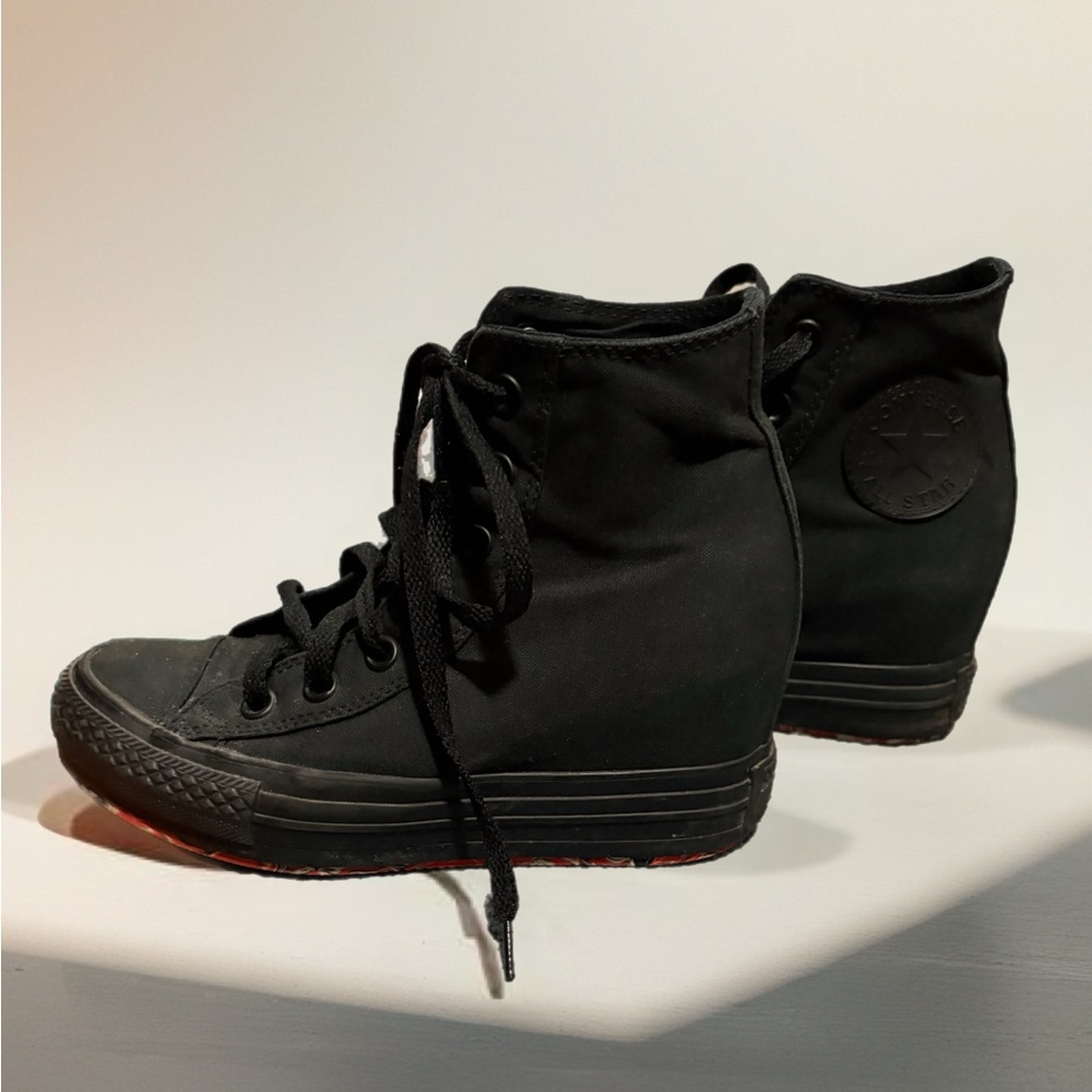 Converse Black Women's Wedge High-Top Sneakers